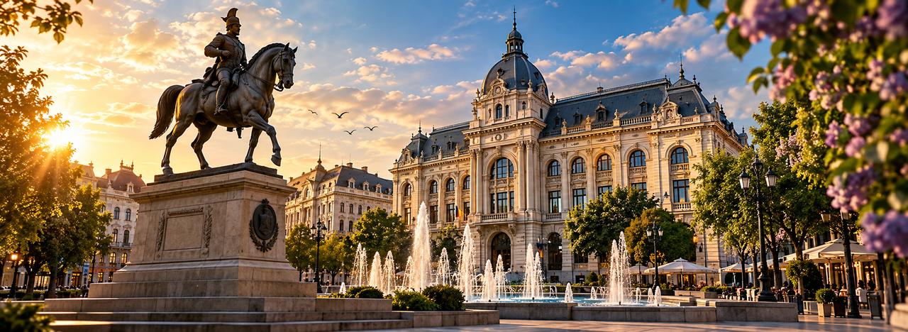 Craiova — the Nicolae Romanescu park and the old centre